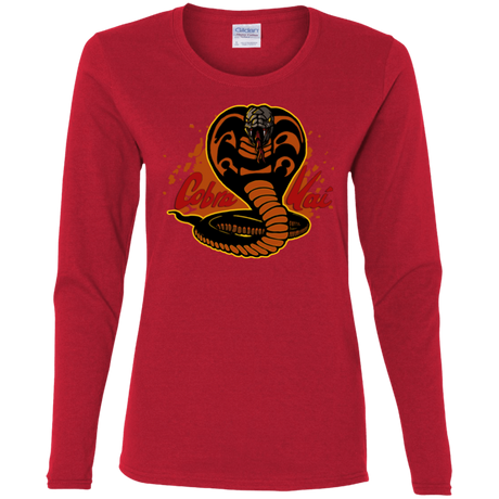 T-Shirts Red / S Familiar Reptile Women's Long Sleeve T-Shirt