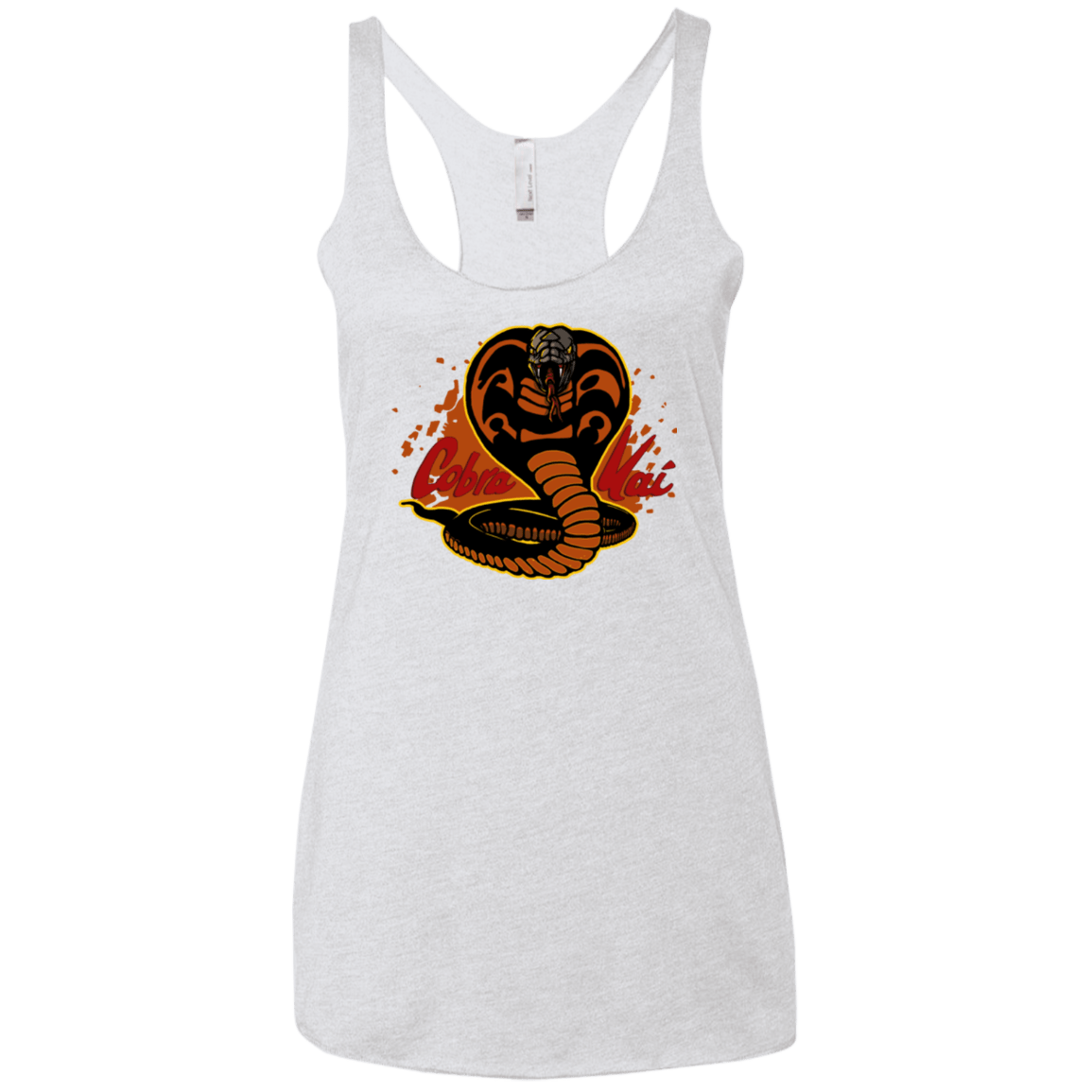 T-Shirts Heather White / X-Small Familiar Reptile Women's Triblend Racerback Tank
