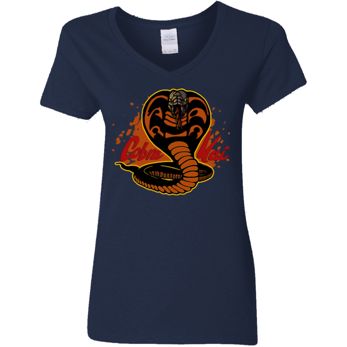 T-Shirts Navy / S Familiar Reptile Women's V-Neck T-Shirt