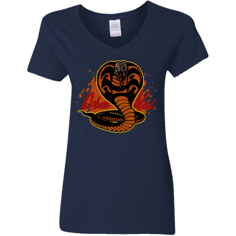 T-Shirts Navy / S Familiar Reptile Women's V-Neck T-Shirt