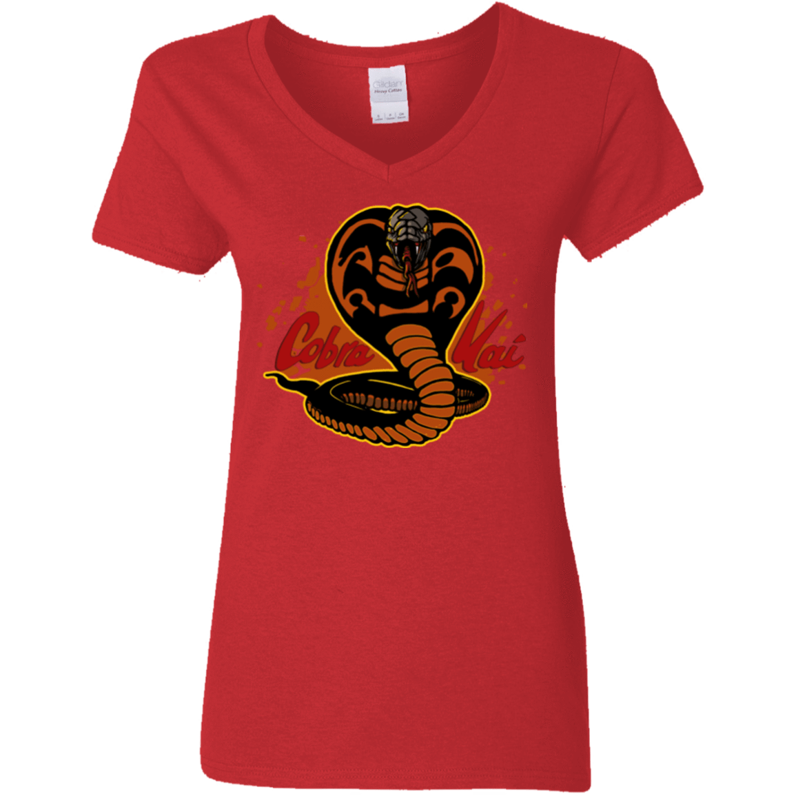 T-Shirts Red / S Familiar Reptile Women's V-Neck T-Shirt