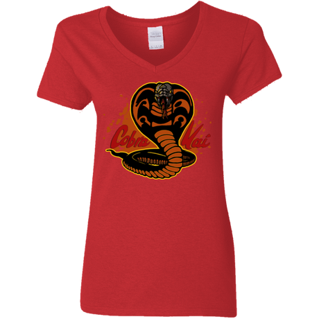 T-Shirts Red / S Familiar Reptile Women's V-Neck T-Shirt