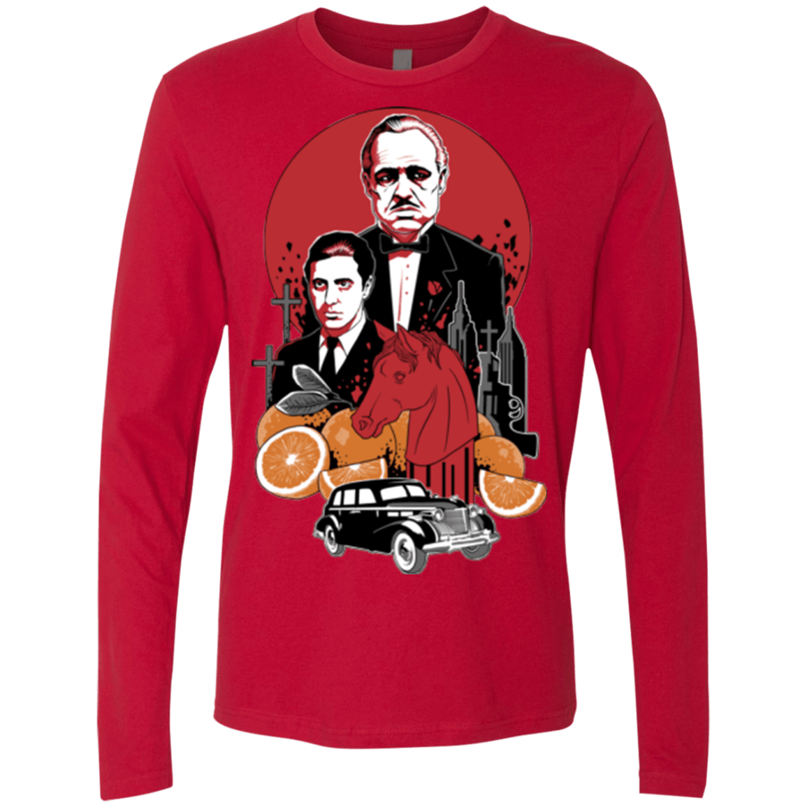T-Shirts Red / Small Family Cursed Men's Premium Long Sleeve