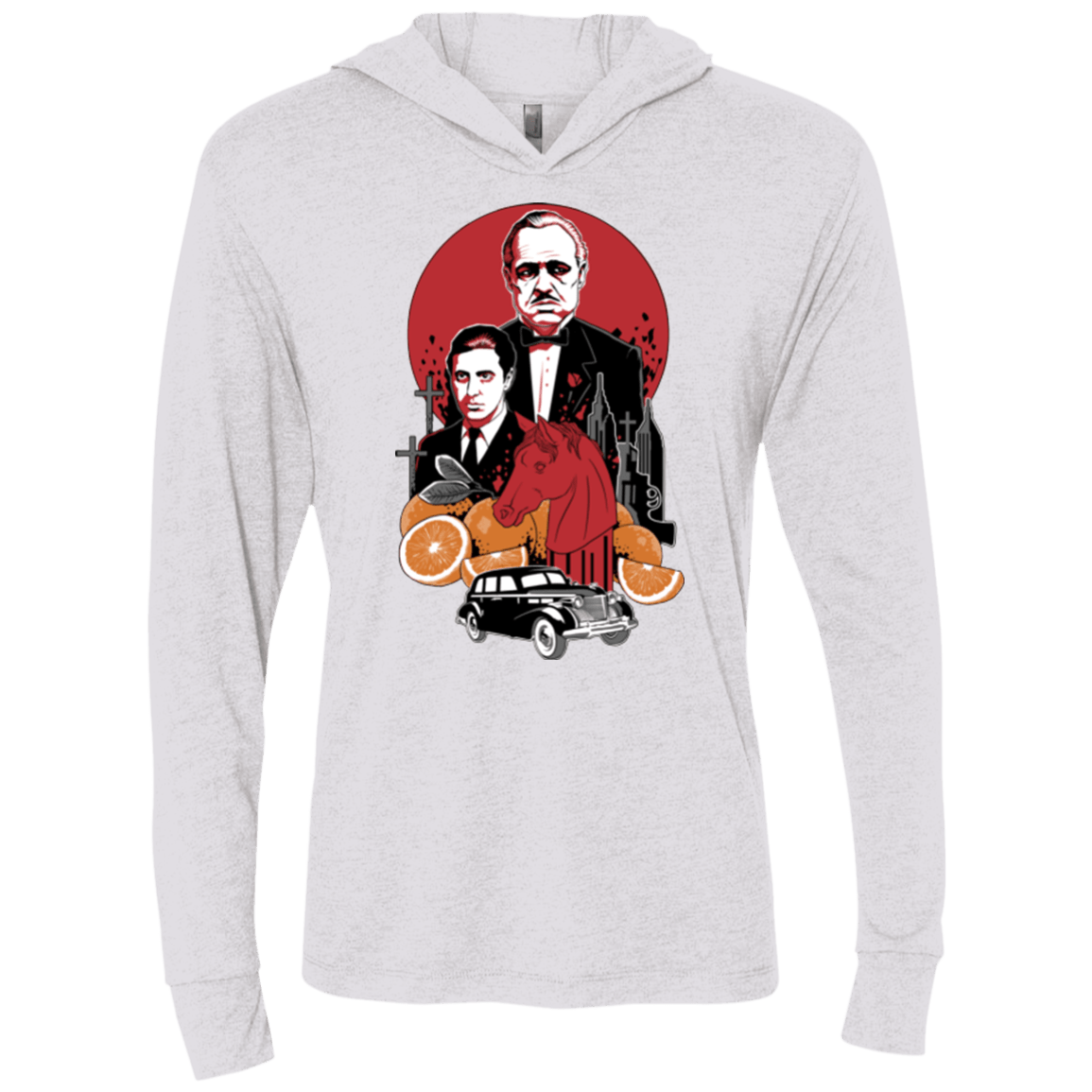 T-Shirts Heather White / X-Small Family Cursed Triblend Long Sleeve Hoodie Tee