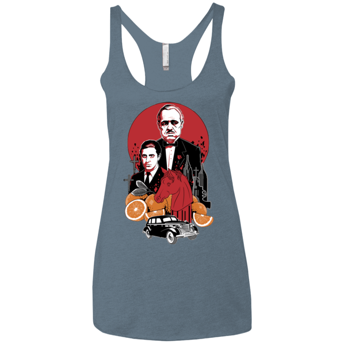 T-Shirts Indigo / X-Small Family Cursed Women's Triblend Racerback Tank