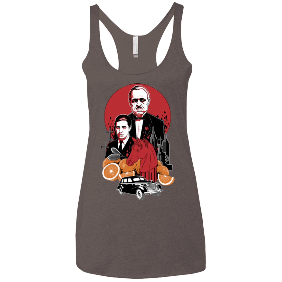 T-Shirts Macchiato / X-Small Family Cursed Women's Triblend Racerback Tank