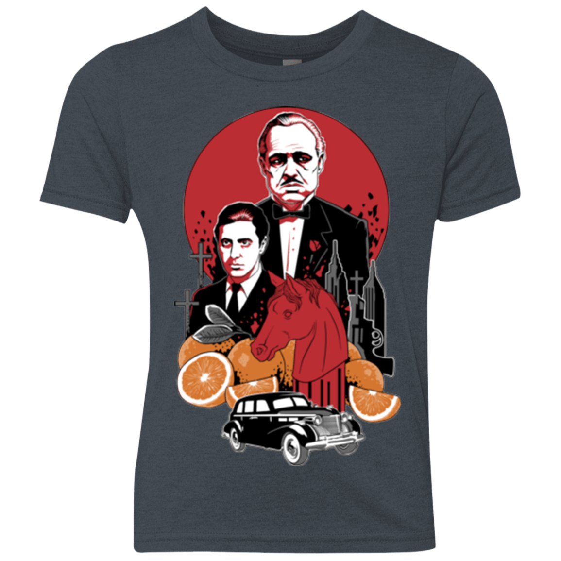 T-Shirts Vintage Navy / YXS Family Cursed Youth Triblend T-Shirt