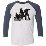 T-Shirts Heather White/Indigo / X-Small Family Values Men's Triblend 3/4 Sleeve