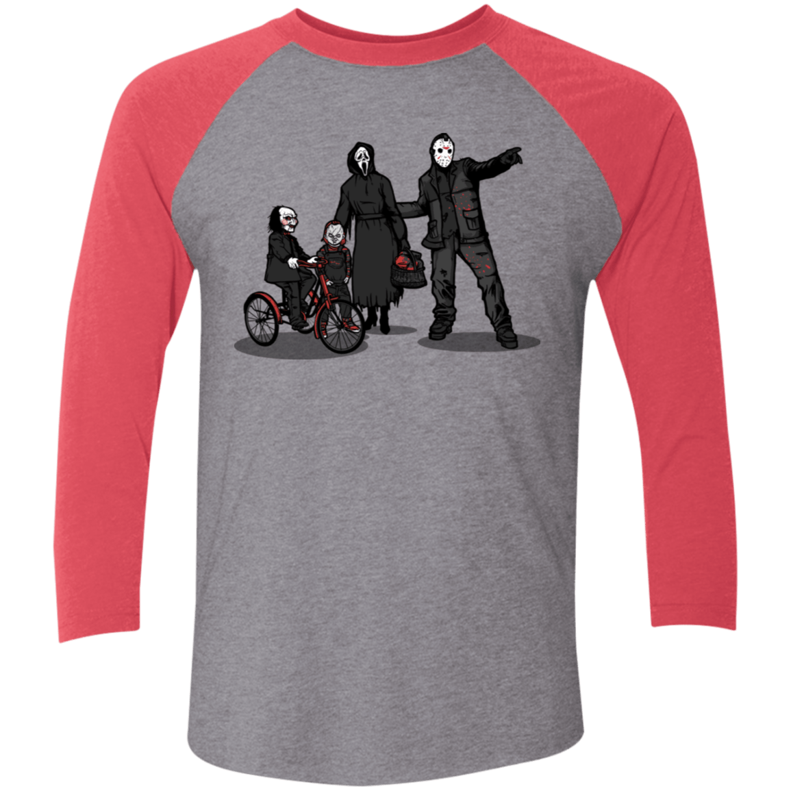 T-Shirts Premium Heather/Vintage Red / X-Small Family Values Men's Triblend 3/4 Sleeve