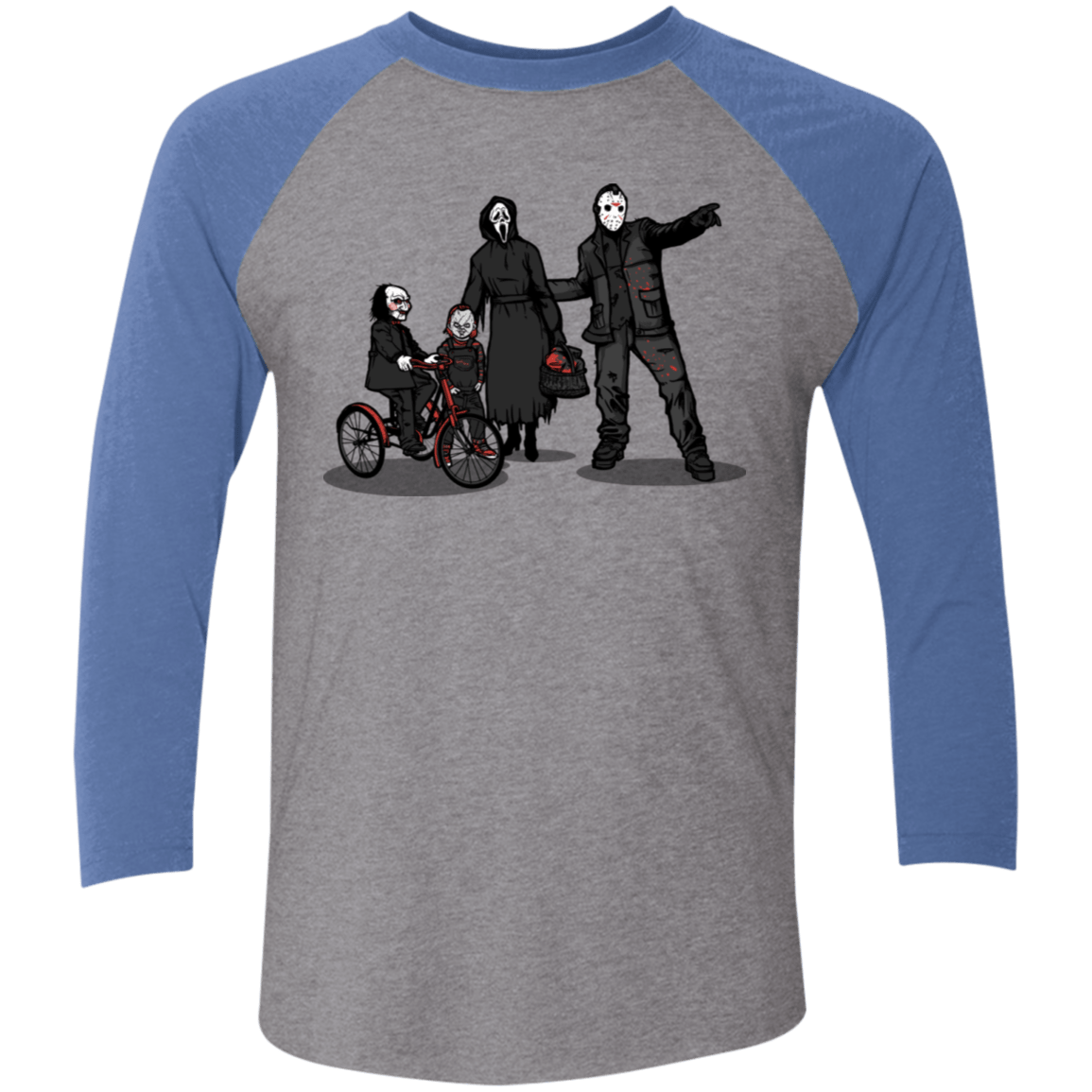 T-Shirts Premium Heather/Vintage Royal / X-Small Family Values Men's Triblend 3/4 Sleeve