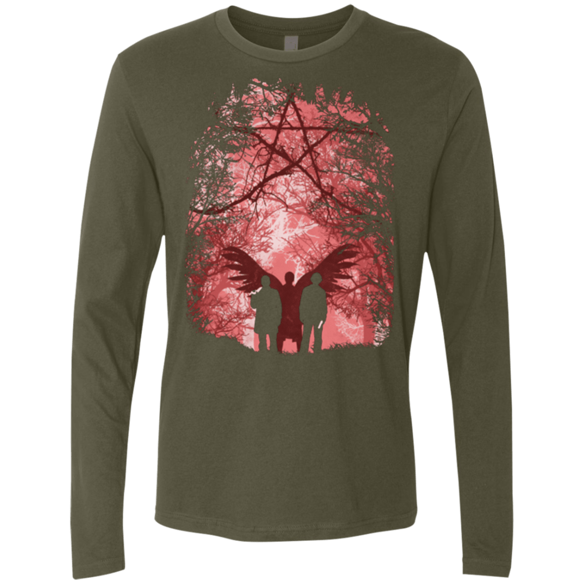 T-Shirts Military Green / Small Famous Hunters Men's Premium Long Sleeve