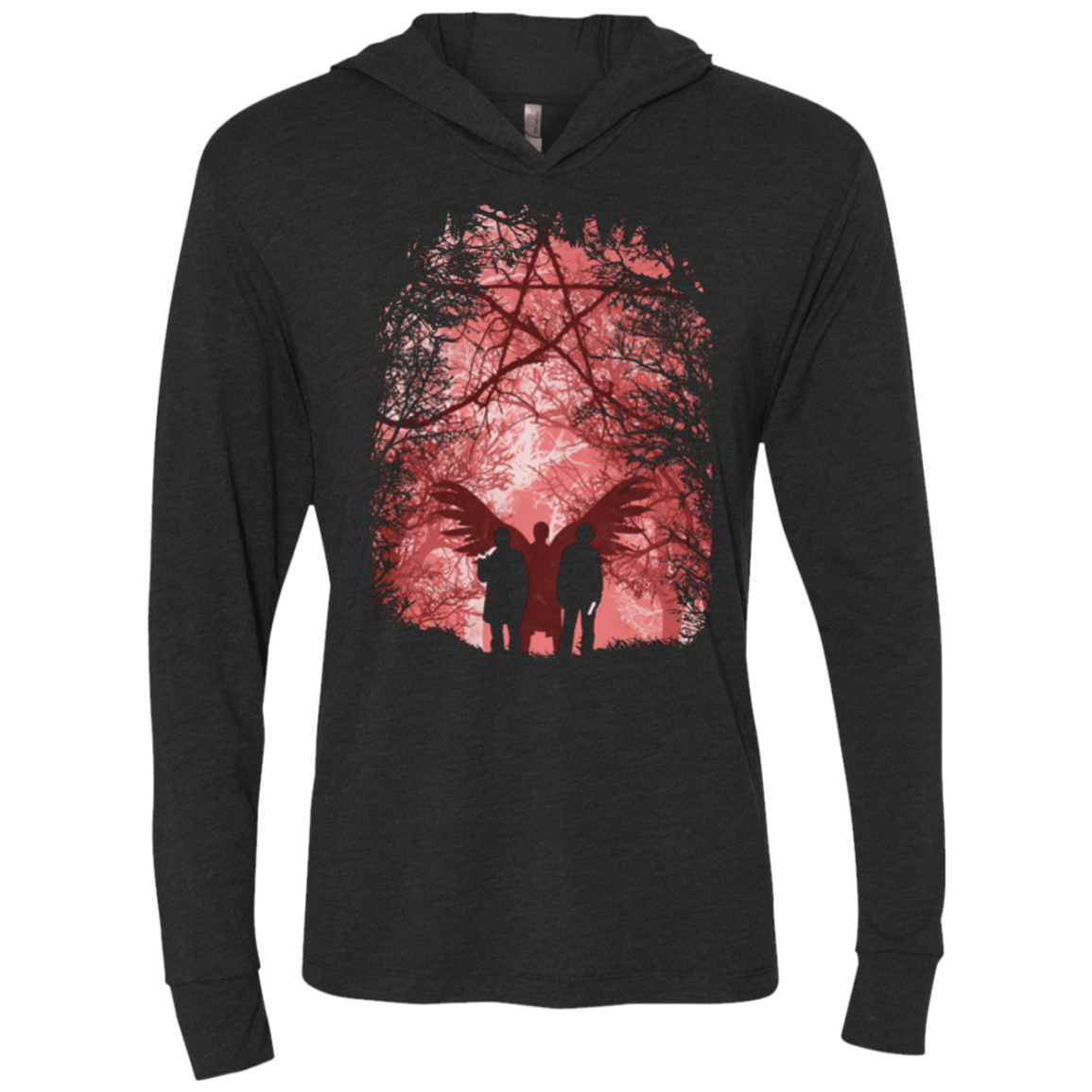 T-Shirts Vintage Black / X-Small Famous Hunters Triblend Long Sleeve Hoodie Tee