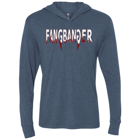 T-Shirts Indigo / X-Small Fangbanger Triblend Long Sleeve Hoodie Tee