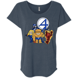 T-Shirts Indigo / X-Small FANTASTIC-A Triblend Dolman Sleeve