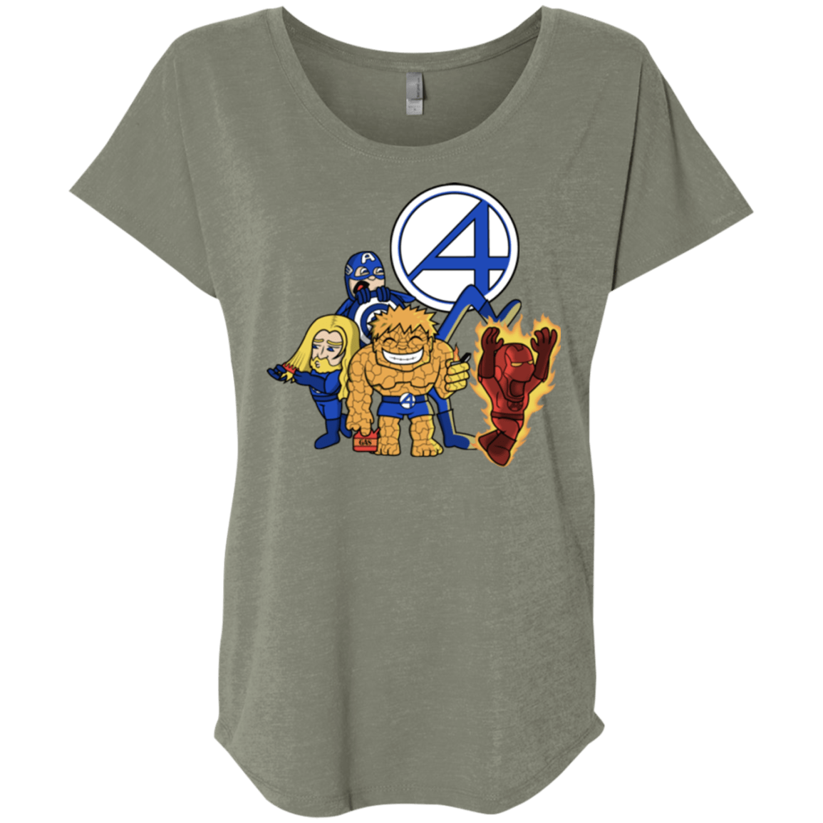 T-Shirts Venetian Grey / X-Small FANTASTIC-A Triblend Dolman Sleeve