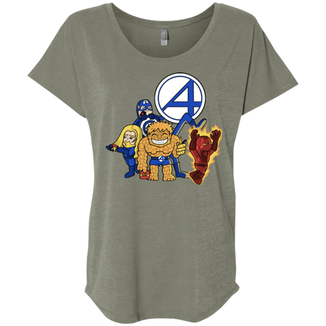 T-Shirts Venetian Grey / X-Small FANTASTIC-A Triblend Dolman Sleeve