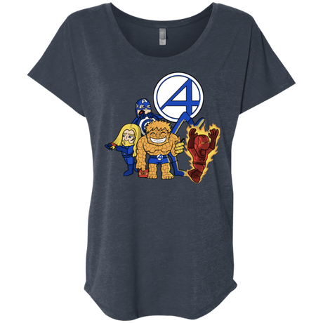 T-Shirts Vintage Navy / X-Small FANTASTIC-A Triblend Dolman Sleeve