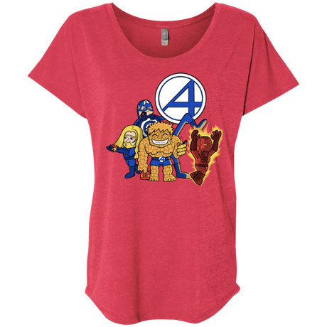 T-Shirts Vintage Red / X-Small FANTASTIC-A Triblend Dolman Sleeve