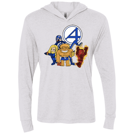 T-Shirts Heather White / X-Small FANTASTIC-A Triblend Long Sleeve Hoodie Tee