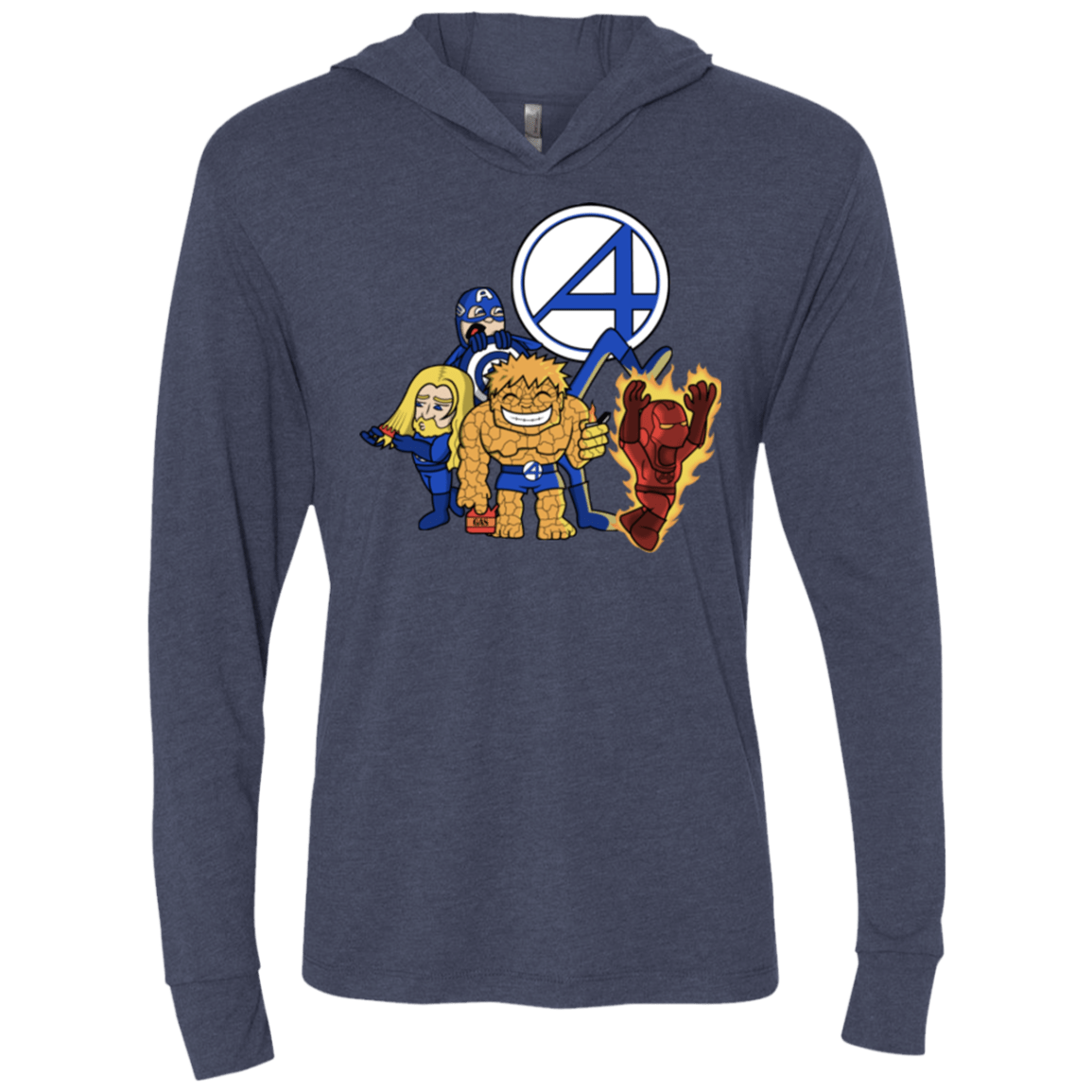 T-Shirts Vintage Navy / X-Small FANTASTIC-A Triblend Long Sleeve Hoodie Tee