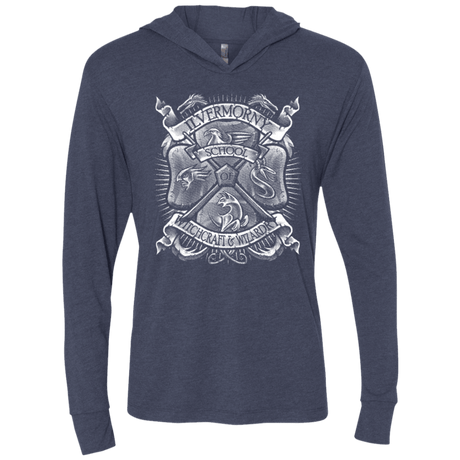T-Shirts Vintage Navy / X-Small Fantastic Crest Triblend Long Sleeve Hoodie Tee
