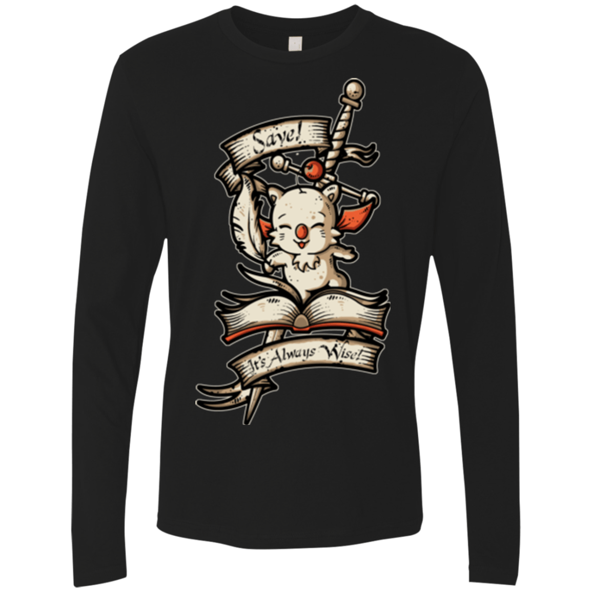 T-Shirts Black / Small FANTASY SAVE POINT Men's Premium Long Sleeve