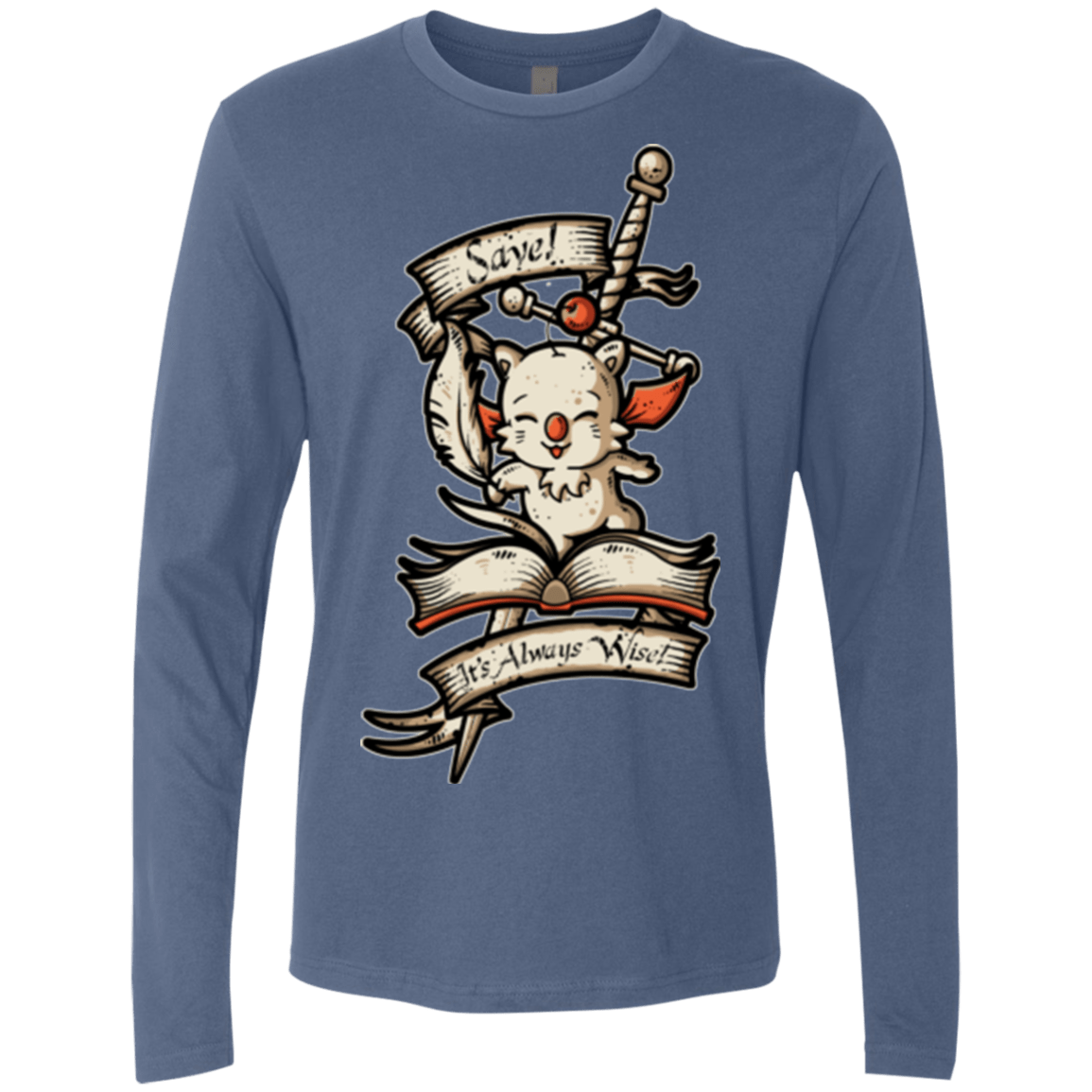 T-Shirts Indigo / Small FANTASY SAVE POINT Men's Premium Long Sleeve