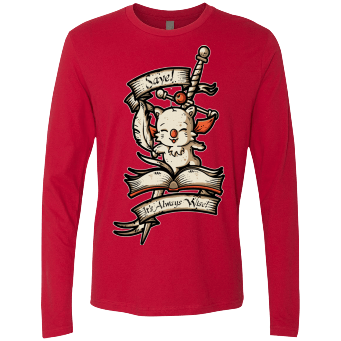 T-Shirts Red / Small FANTASY SAVE POINT Men's Premium Long Sleeve