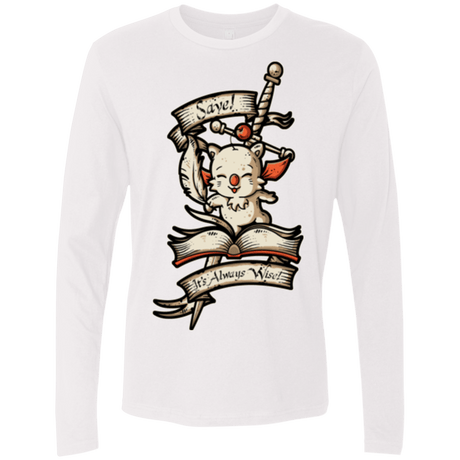 T-Shirts White / Small FANTASY SAVE POINT Men's Premium Long Sleeve