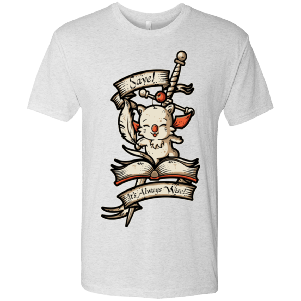 T-Shirts Heather White / Small FANTASY SAVE POINT Men's Triblend T-Shirt