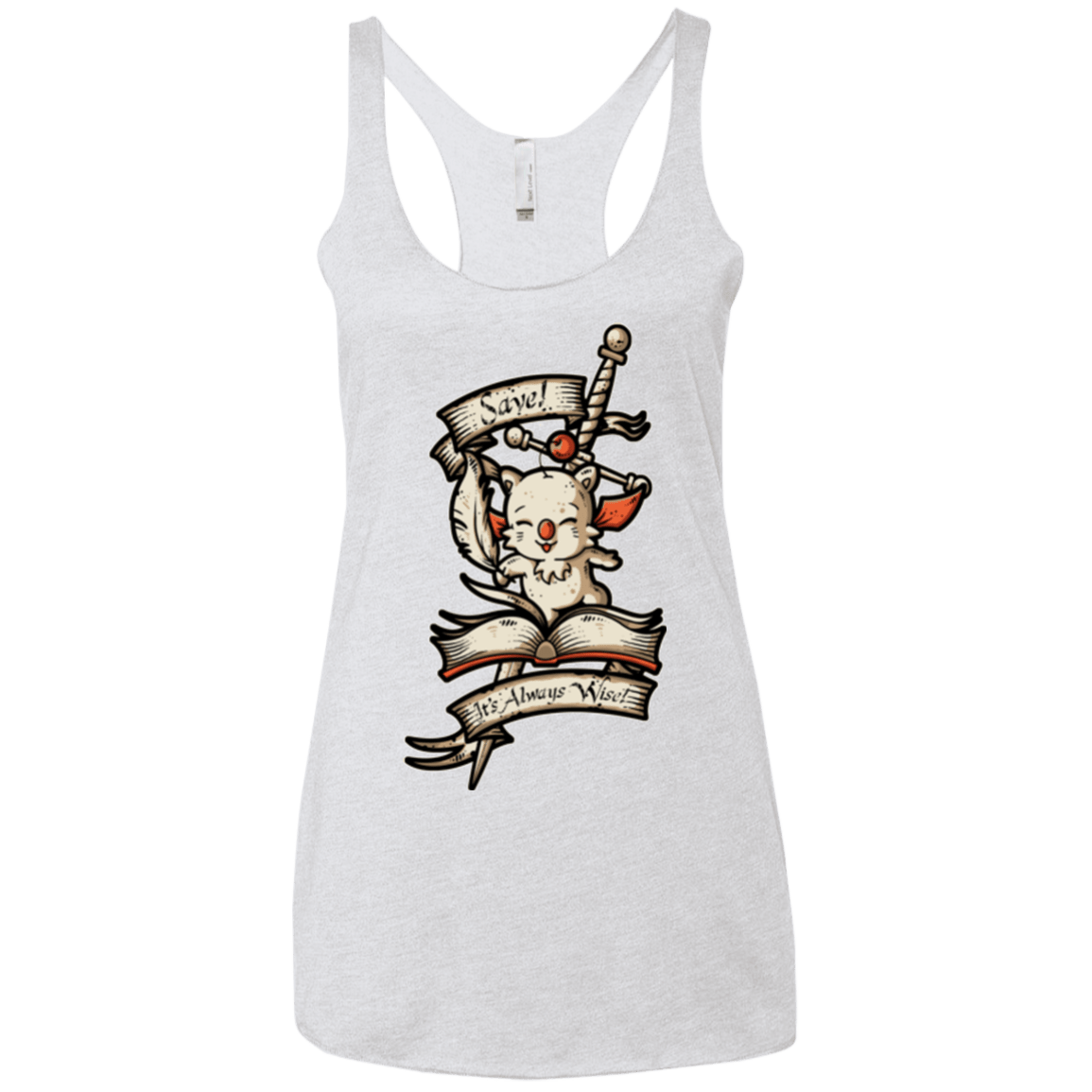 T-Shirts Heather White / X-Small FANTASY SAVE POINT Women's Triblend Racerback Tank