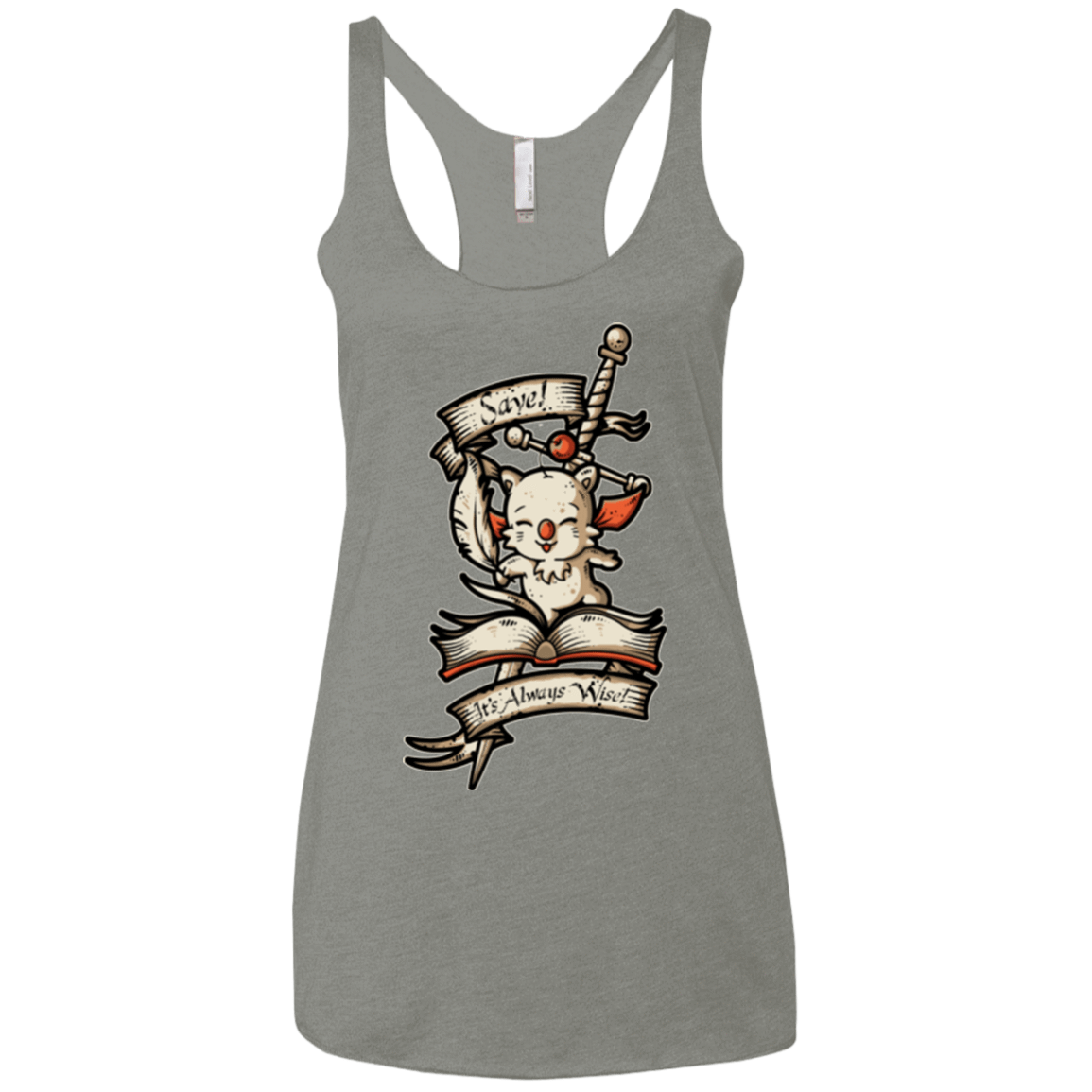 T-Shirts Venetian Grey / X-Small FANTASY SAVE POINT Women's Triblend Racerback Tank