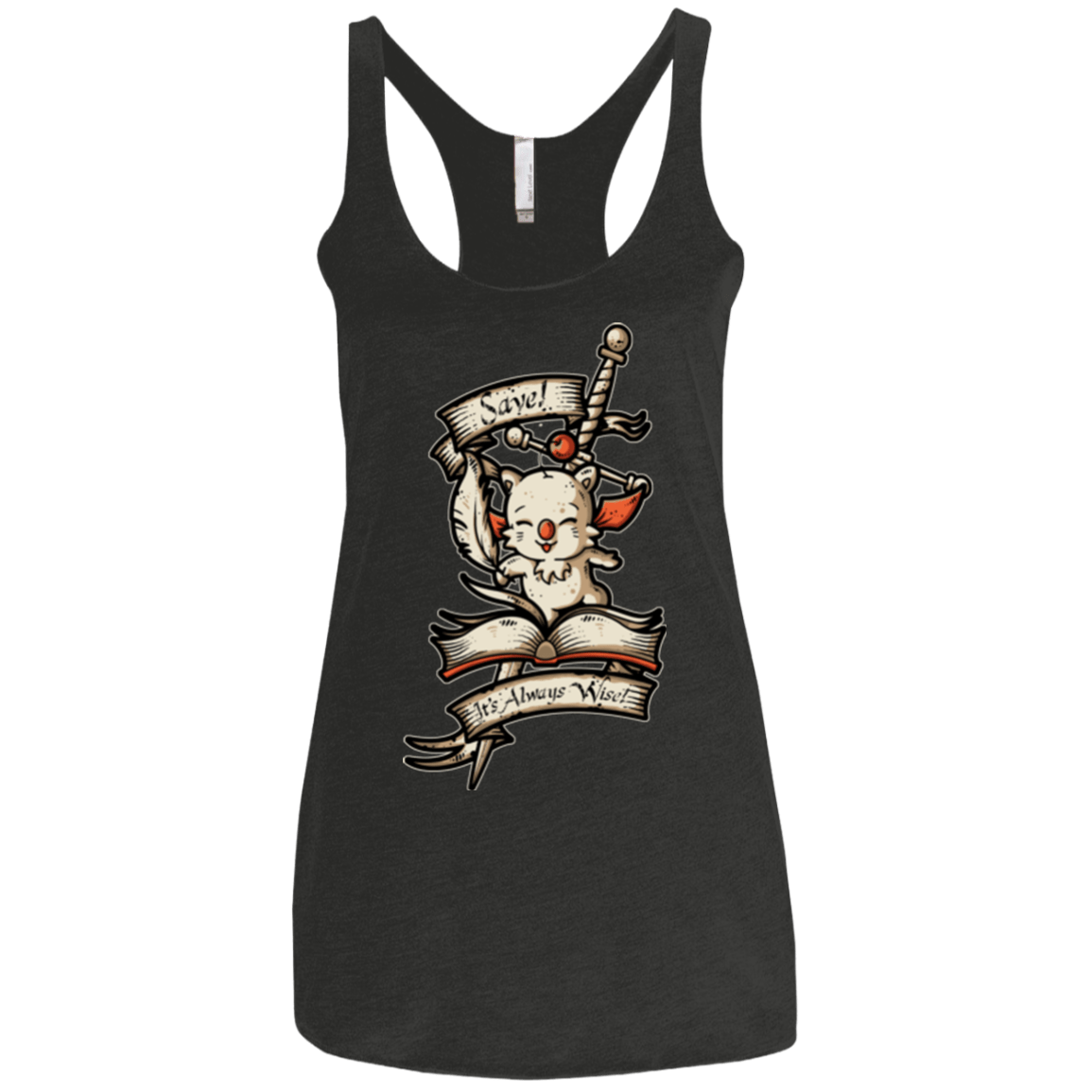 T-Shirts Vintage Black / X-Small FANTASY SAVE POINT Women's Triblend Racerback Tank