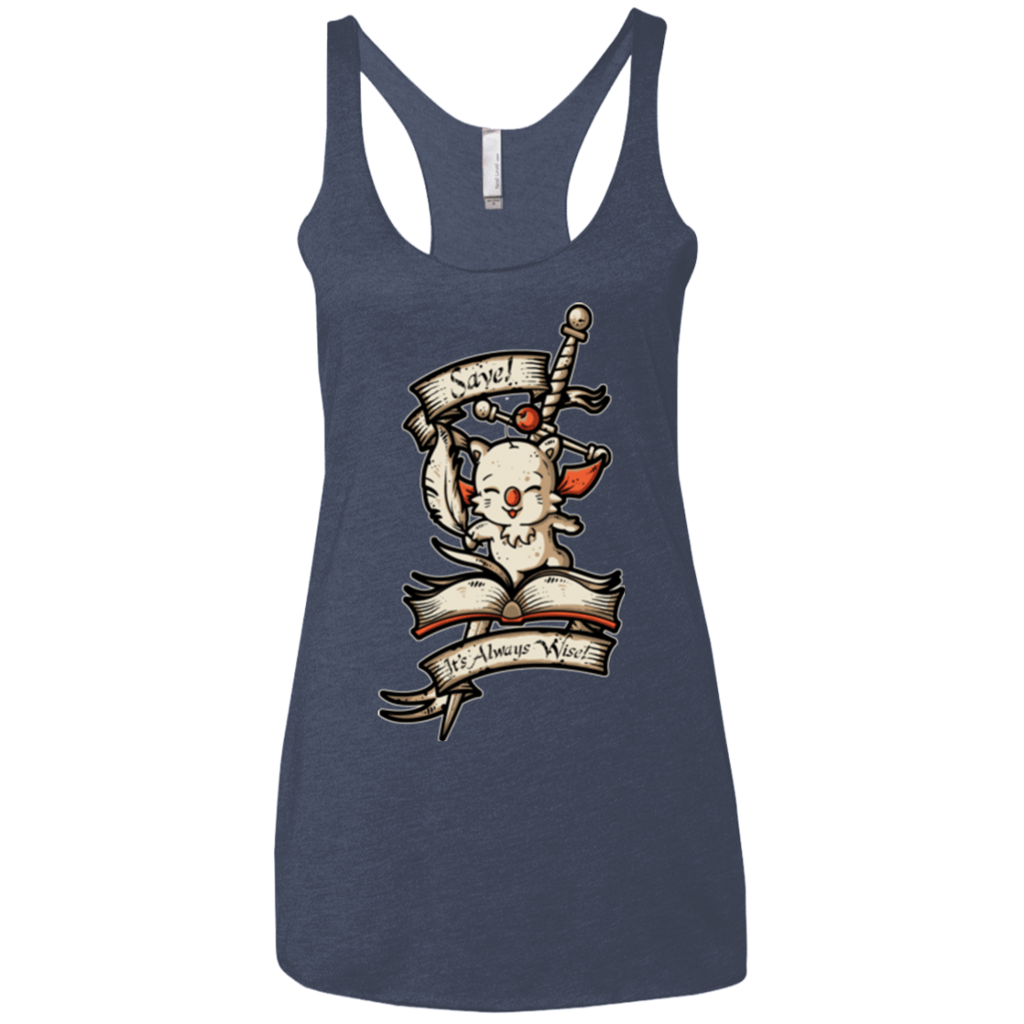 T-Shirts Vintage Navy / X-Small FANTASY SAVE POINT Women's Triblend Racerback Tank