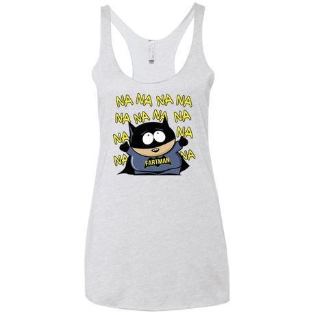 T-Shirts Heather White / X-Small Fartman Women's Triblend Racerback Tank