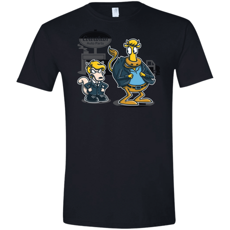 T-Shirts Black / X-Small Fat Cow in a Little Coat Men's Semi-Fitted Softstyle