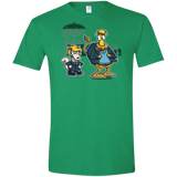 T-Shirts Heather Irish Green / S Fat Cow in a Little Coat Men's Semi-Fitted Softstyle