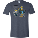 T-Shirts Heather Navy / S Fat Cow in a Little Coat Men's Semi-Fitted Softstyle