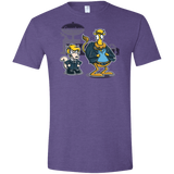 T-Shirts Heather Purple / S Fat Cow in a Little Coat Men's Semi-Fitted Softstyle
