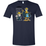 T-Shirts Navy / X-Small Fat Cow in a Little Coat Men's Semi-Fitted Softstyle