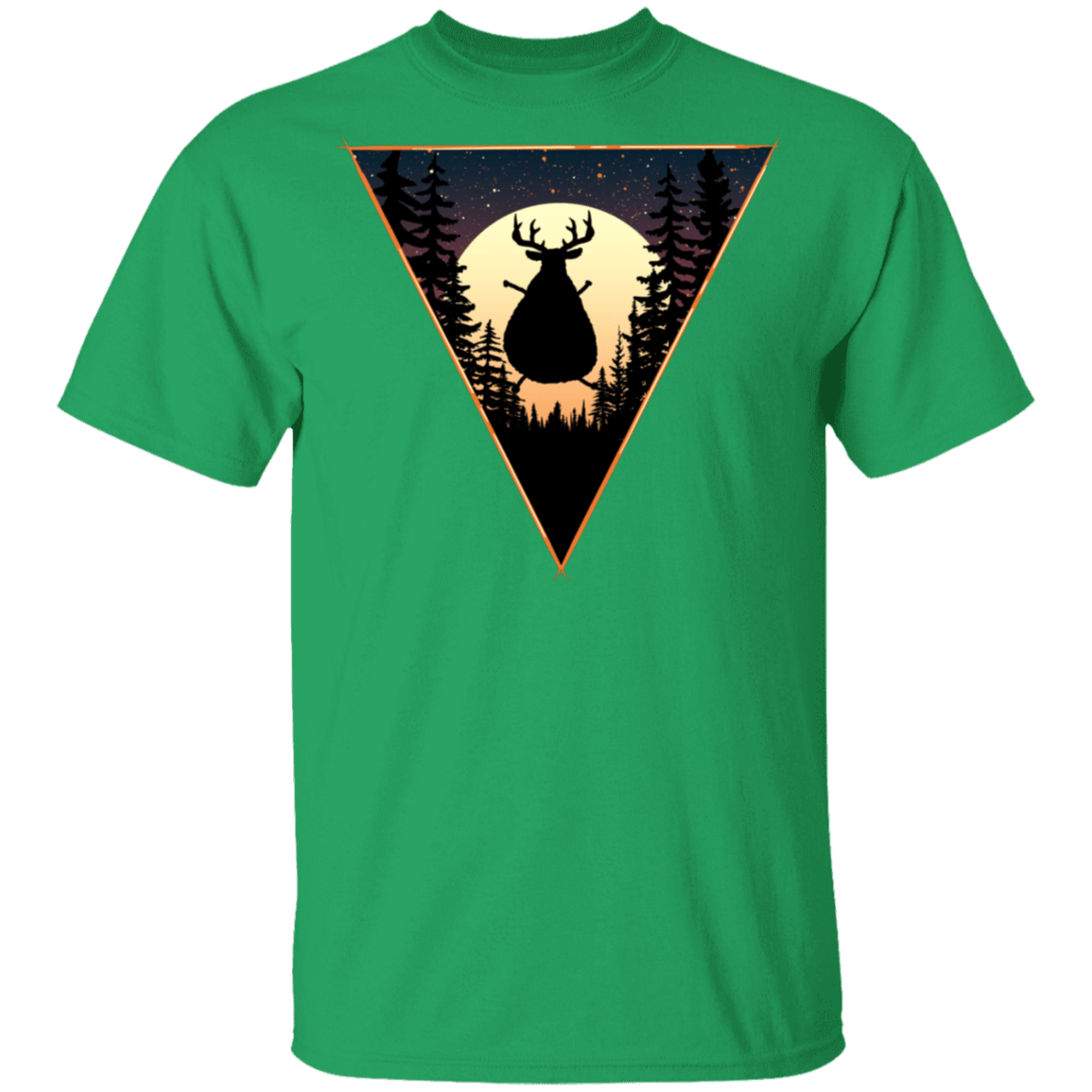 T-Shirts Irish Green / S Fat Reindeer Triangle T-Shirt