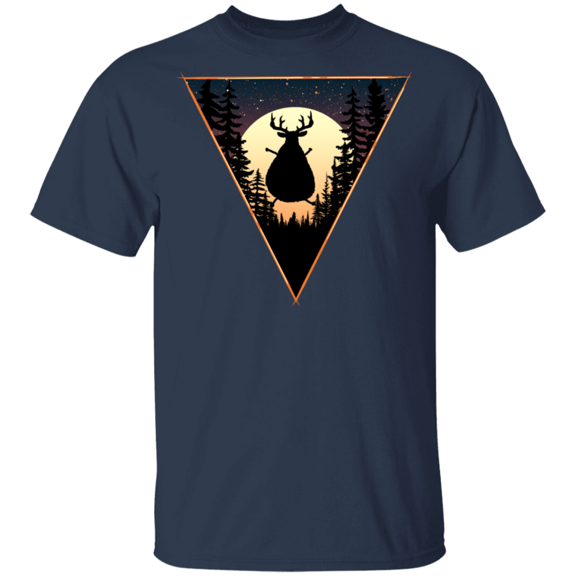 T-Shirts Navy / S Fat Reindeer Triangle T-Shirt