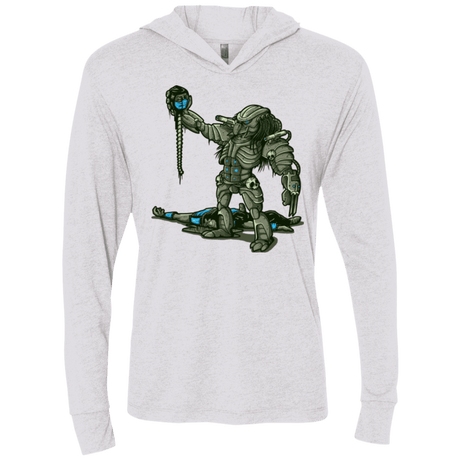 T-Shirts Heather White / X-Small Fatality Triblend Long Sleeve Hoodie Tee