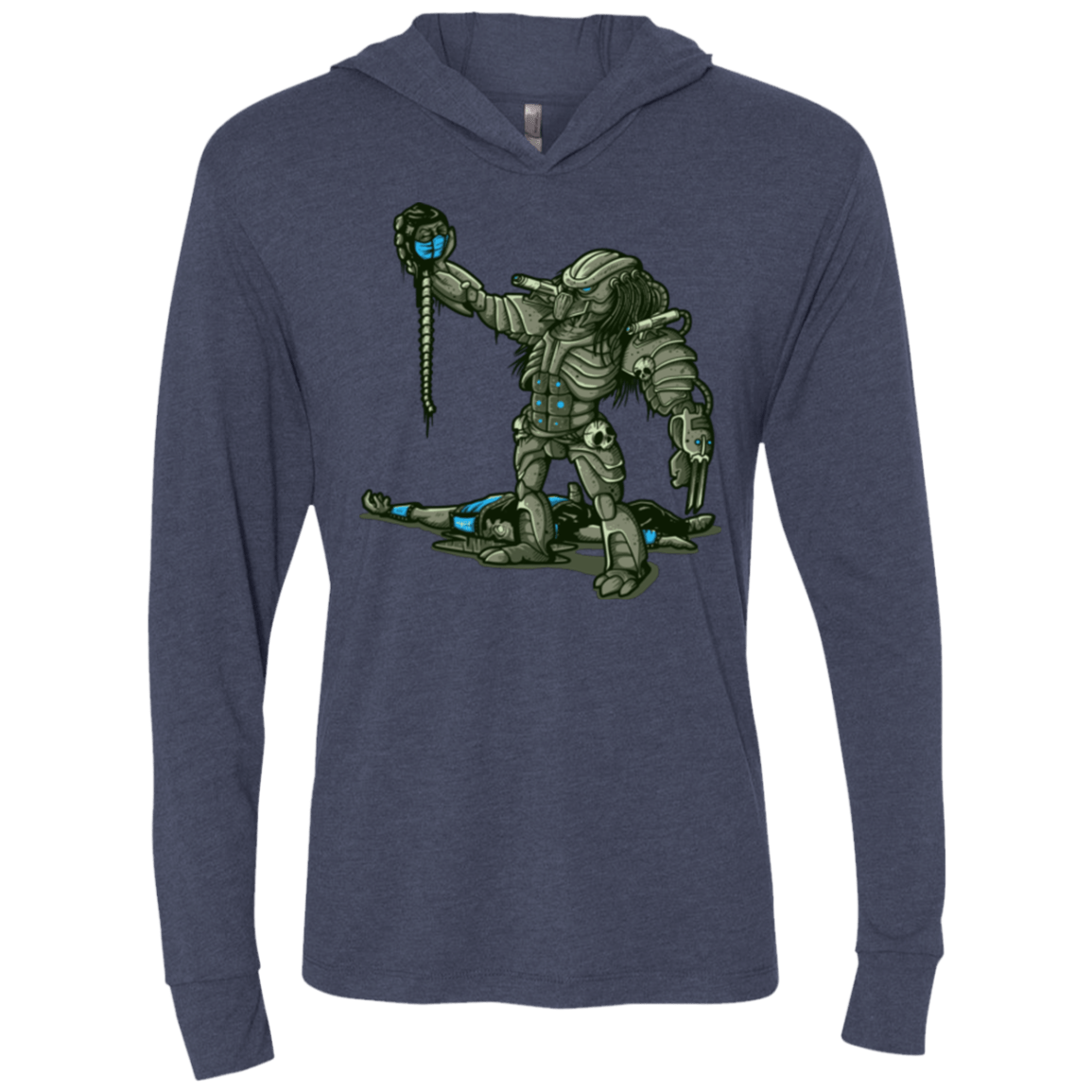 T-Shirts Vintage Navy / X-Small Fatality Triblend Long Sleeve Hoodie Tee