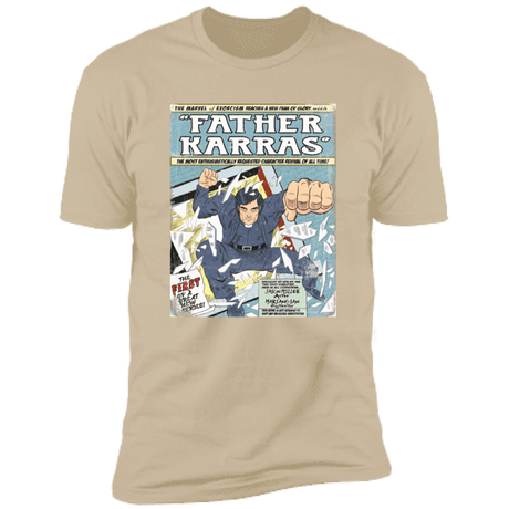 T-Shirts Sand / S Father Karras Men's Premium T-Shirt