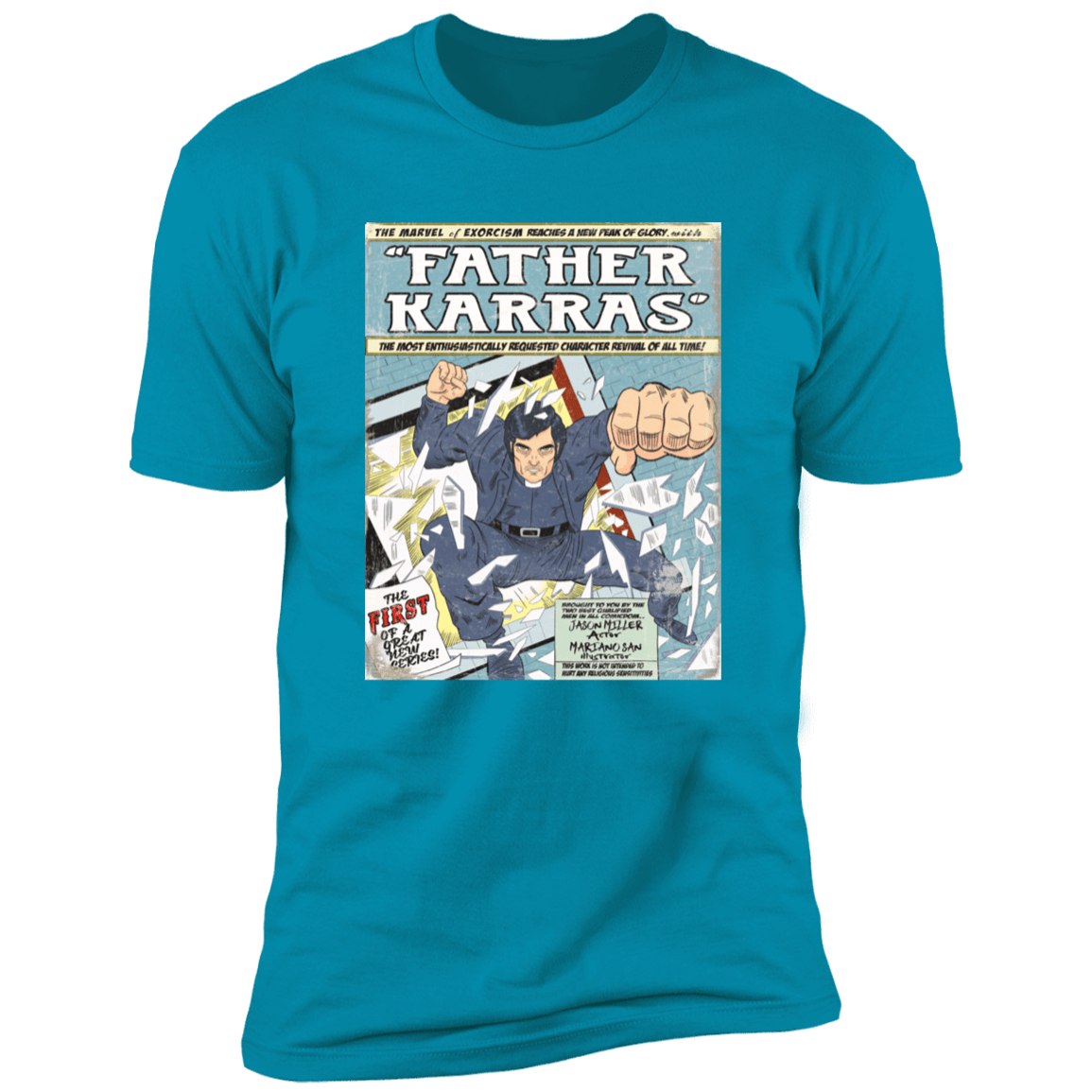 T-Shirts Turquoise / S Father Karras Men's Premium T-Shirt