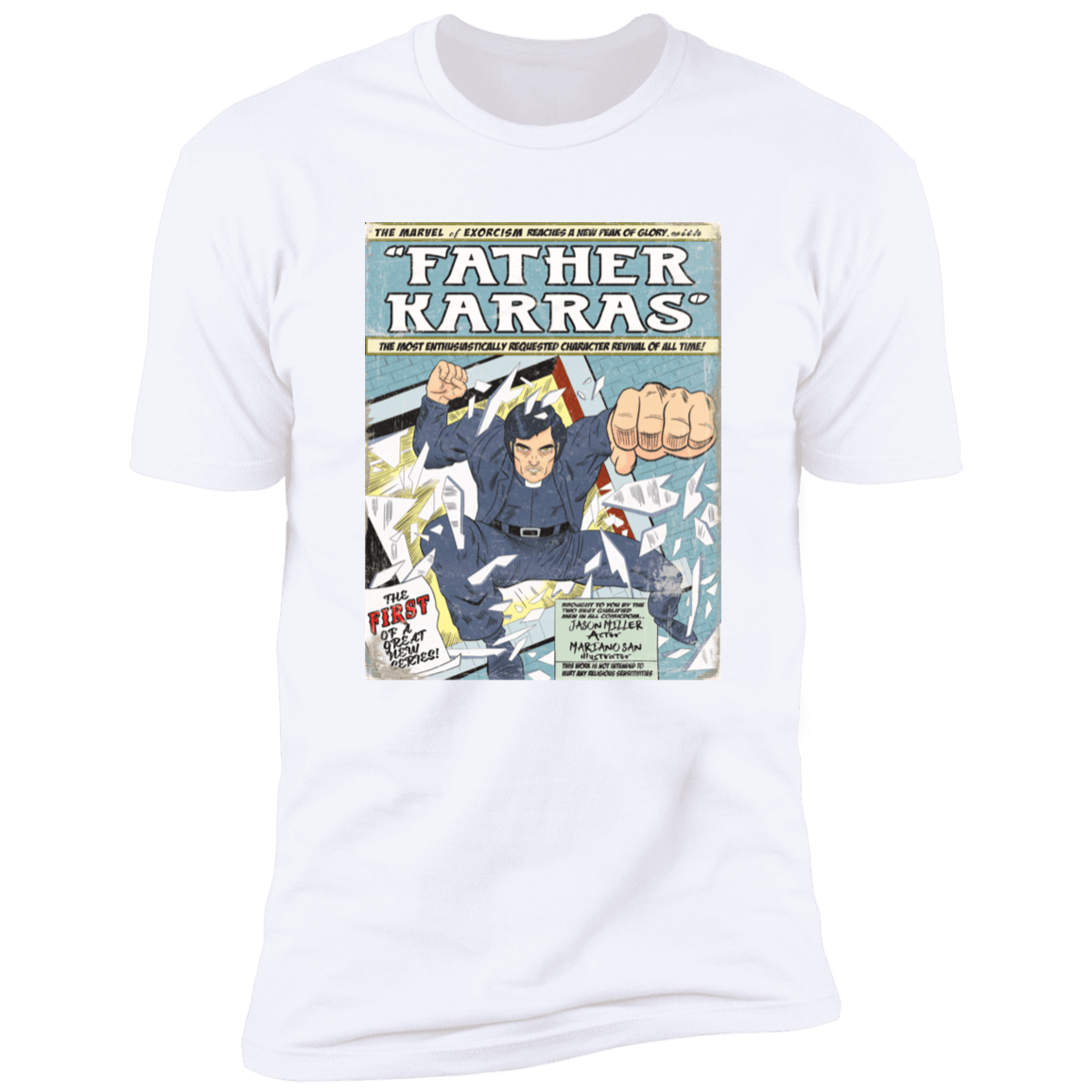 T-Shirts White / S Father Karras Men's Premium T-Shirt