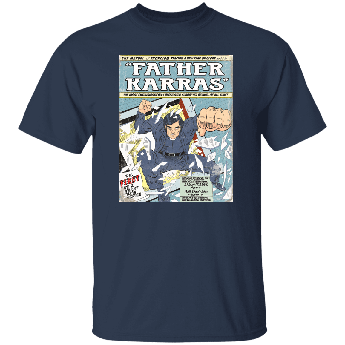 T-Shirts Navy / S Father Karras T-Shirt