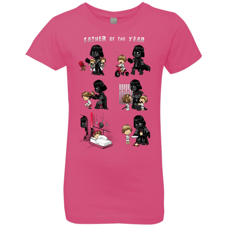 T-Shirts Hot Pink / YXS Father of the year Girls Premium T-Shirt