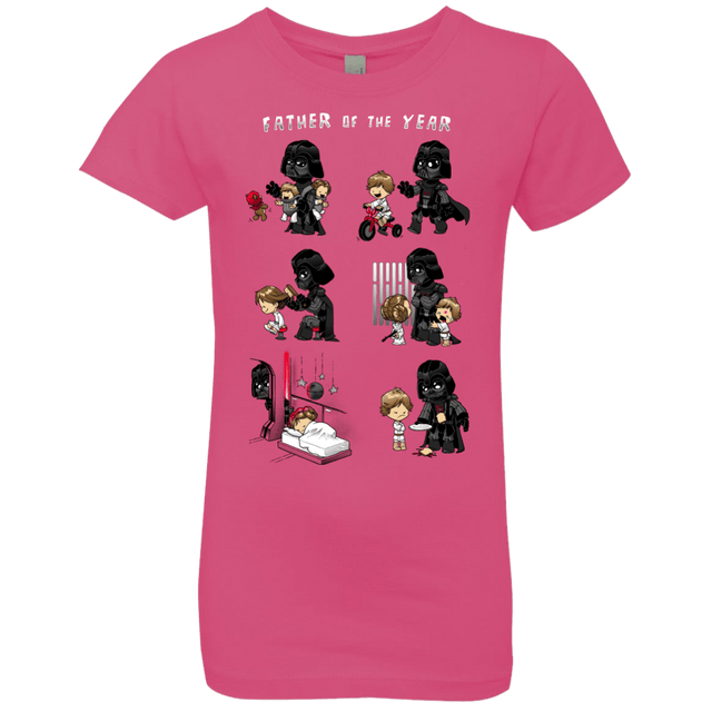 T-Shirts Hot Pink / YXS Father of the year Girls Premium T-Shirt